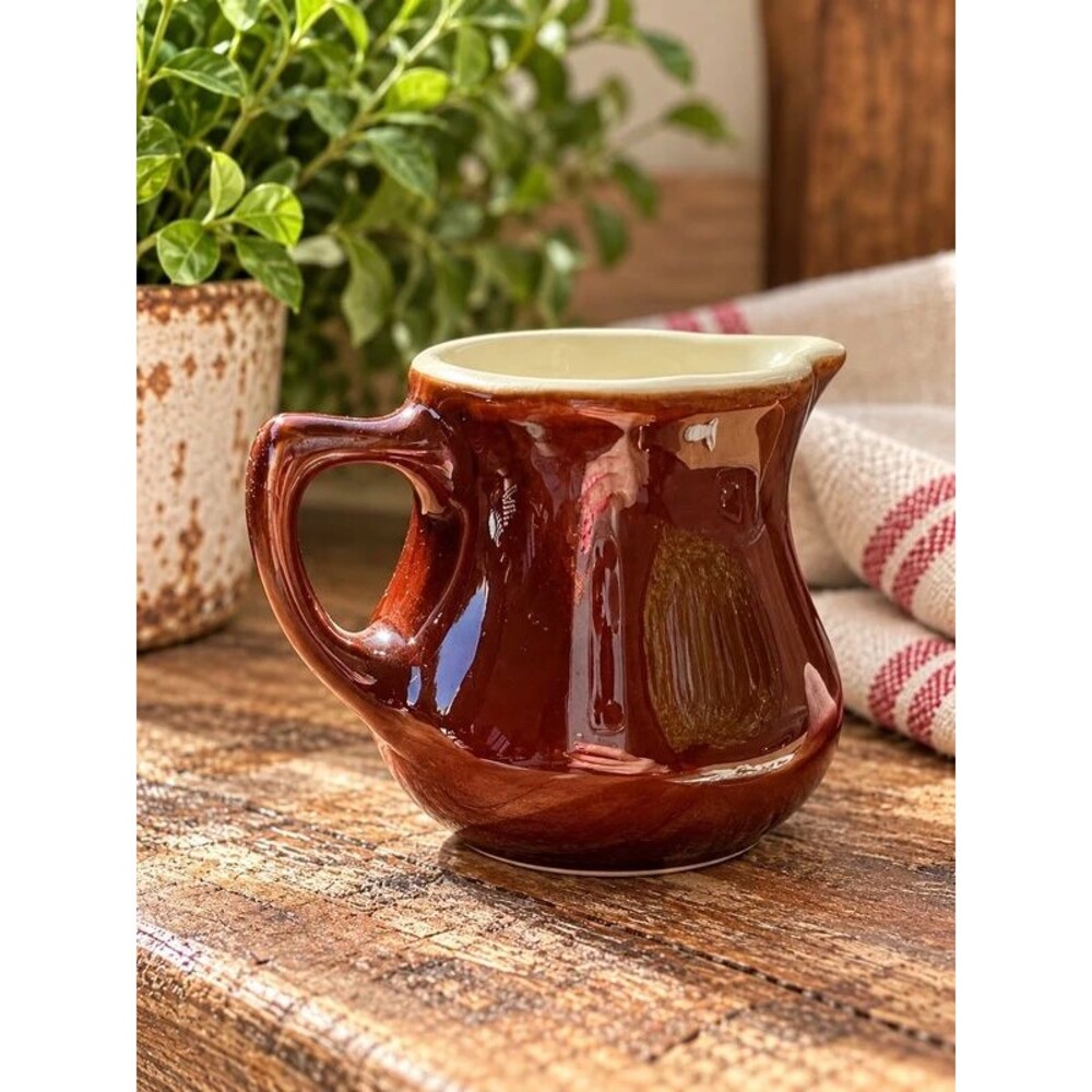 Vintage HALL brown creamer | 2.5 inches | 22